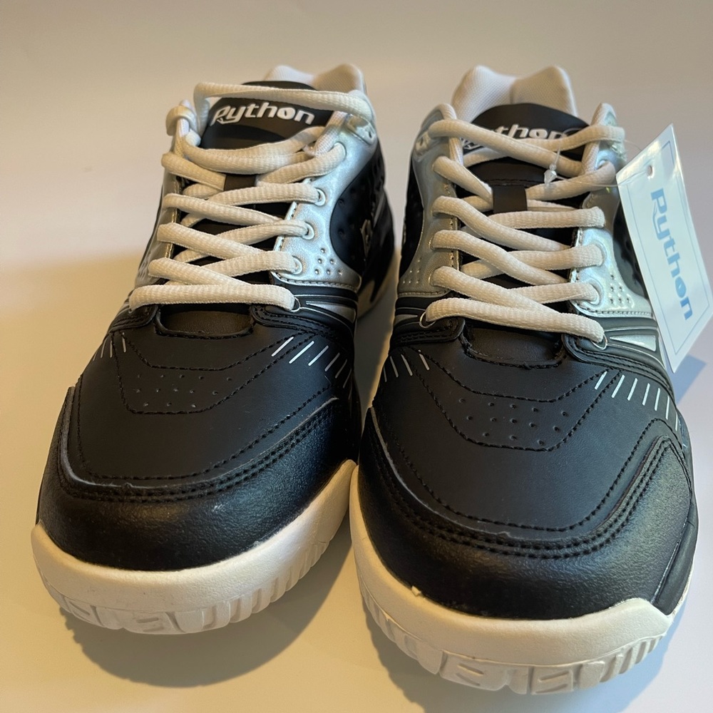 Python Deluxe Indoor Low Court Shoes Non-slip Non-marking Black Sz. 9